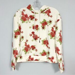 PINK ROSE 🌺 Floral Mini Hoodie - Size S